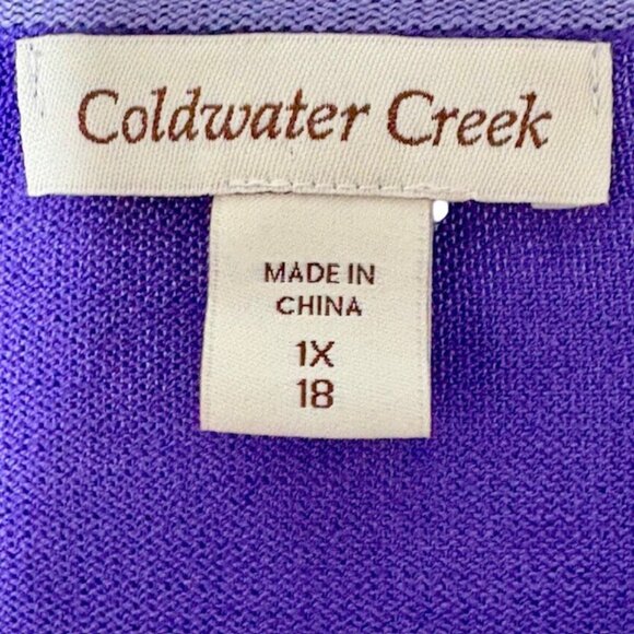 Coldwater Creek Silk/Cotton Cardigan - Orchid/Lavender - 1X - Picture 6 of 9
